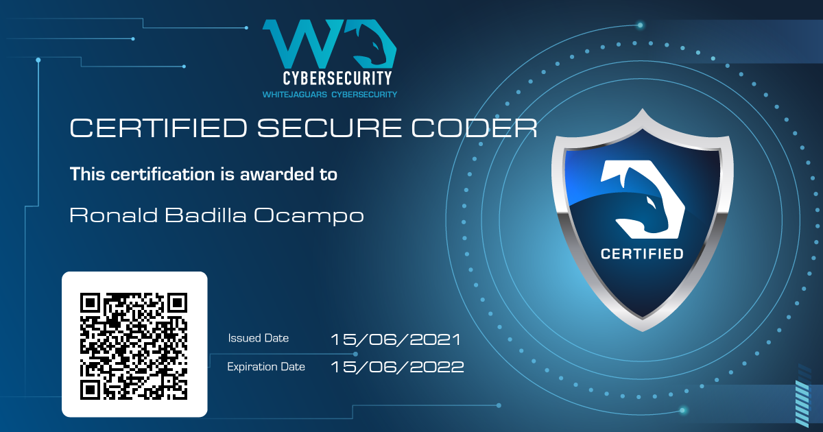 Certified Secure Coder - Ronald Badilla Ocampo